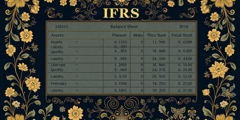 Balance Sheet IFRS Overview