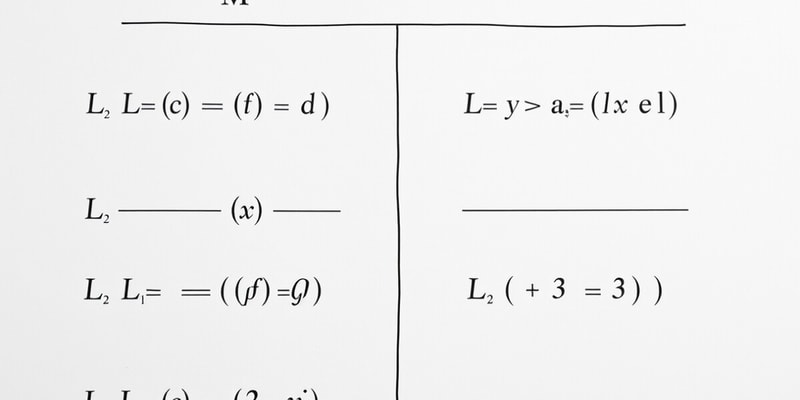 Logical Equivalence and De Morgan's Laws