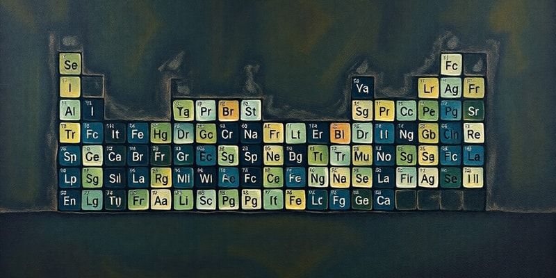 Periodic Table Blocks Quiz