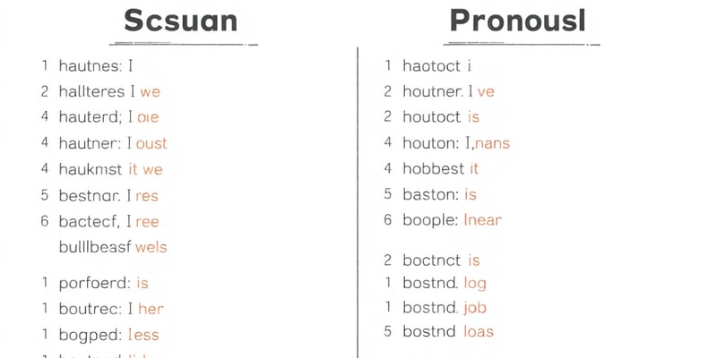 Nouns and Pronouns Lesson Quiz