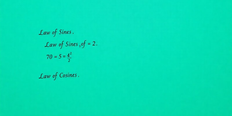 Trigonometric Identities and Laws