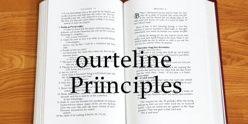 Sermon Outline Principles