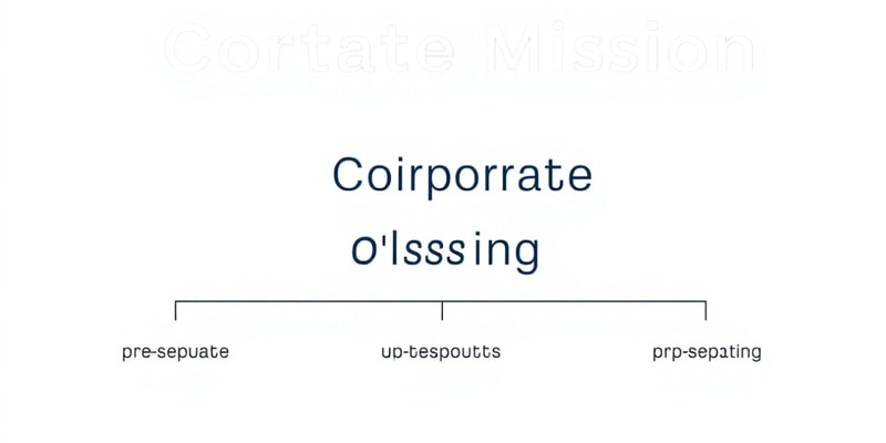 Corporate Mission and Objectives