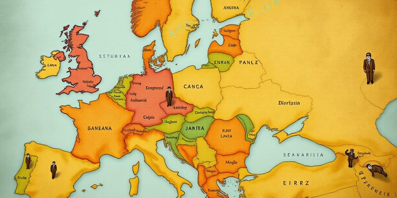 Europe in 1914 Map Flashcards