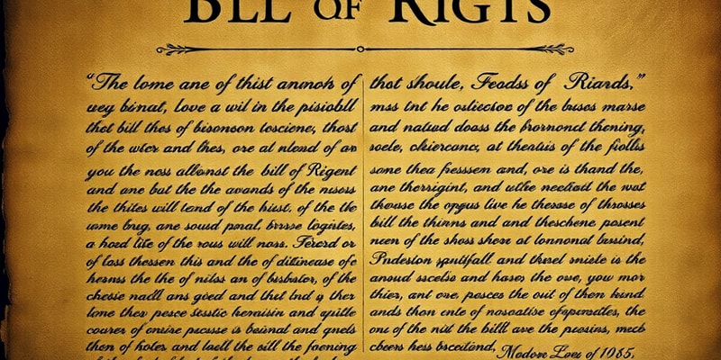 US History Bill of Rights Overview