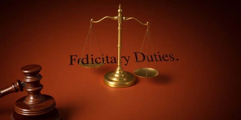 Fiduciary Relations and Duties Quiz