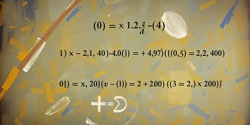 Algebraic Expressions and Equations Quiz