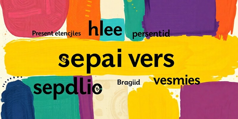 Spanish Present Tense Verbs