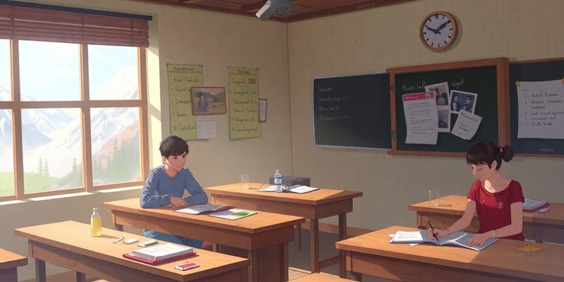 Kazakh Language Classroom Setting