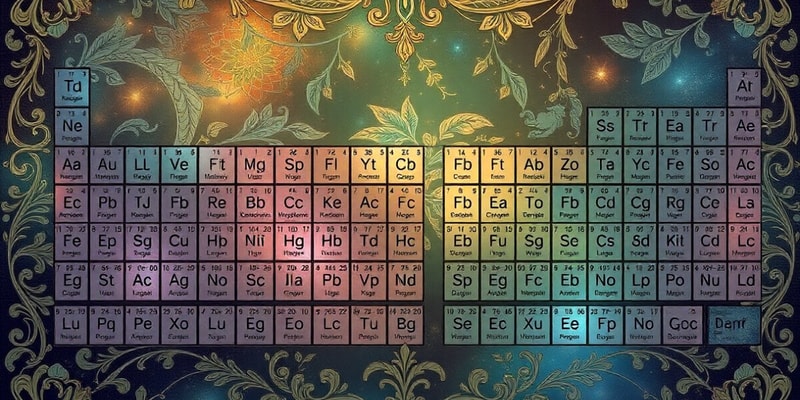 Química: Tabela Periódica dos Elementos