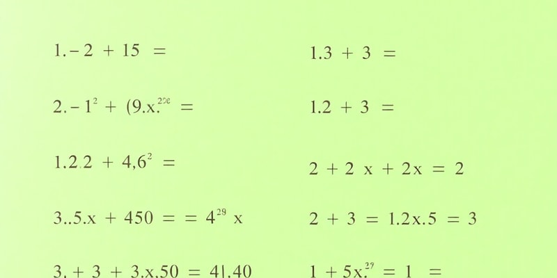 Algebra Class 10 Inequalities