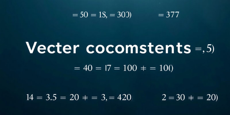 Physics Vector Components and Units Quiz