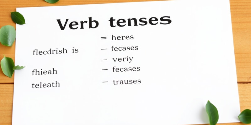 English Verb Tenses Quiz