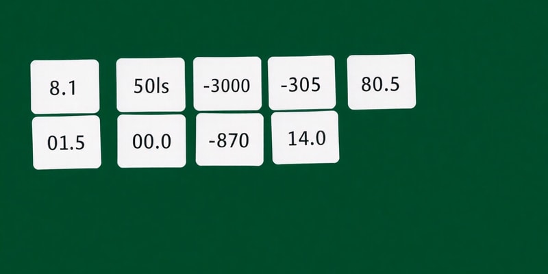 Modèles statistiques QCM