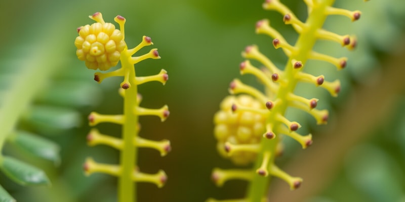 Pteridophytes and Their Reproductive Structures