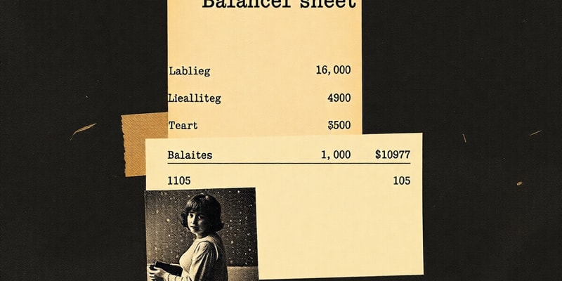 Balance Sheets and Liabilities Quiz