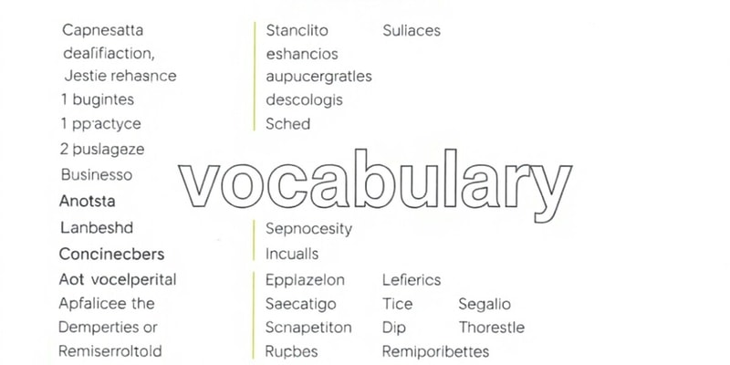 Vocabulario Español - Inglés (Negocios)