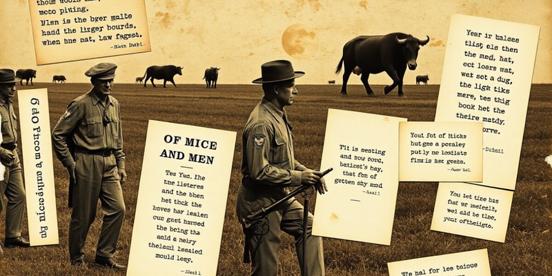 Of Mice and Men Quotes Flashcards