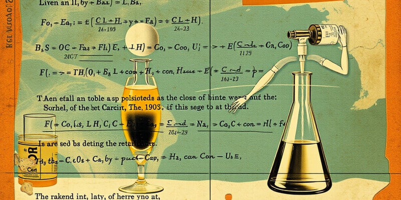 Parts of A Chemical Equation Quiz