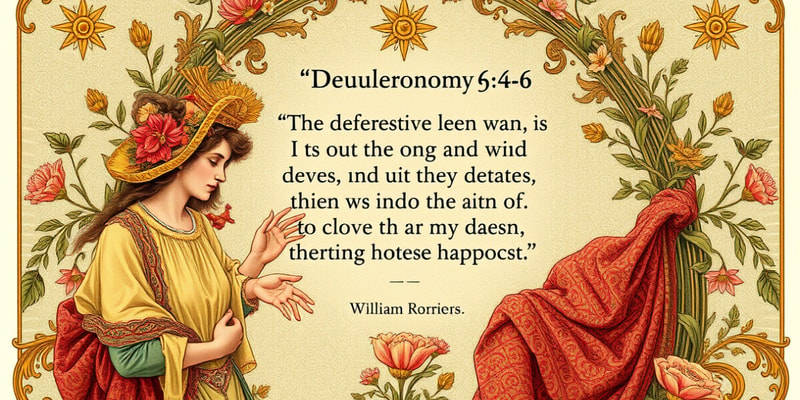 Bible Verses: Deuteronomy 6:4-6 Flashcards