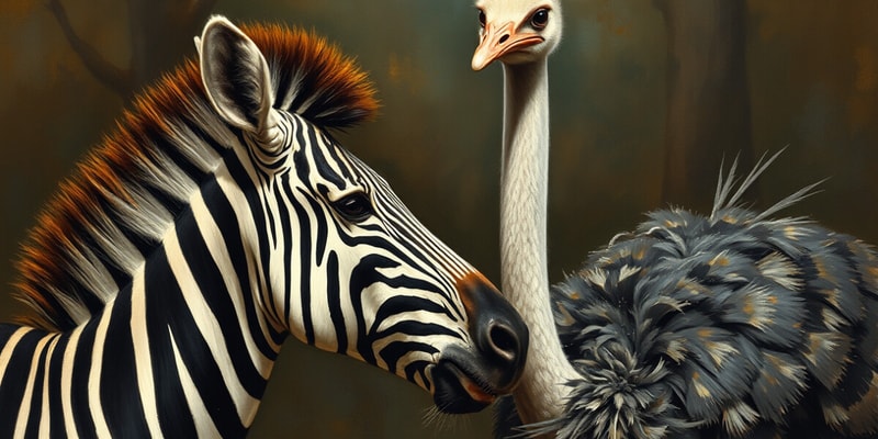 Zebras and Ostriches Quiz