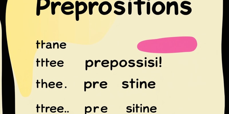 Preposiciones en Inglés