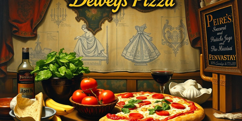 Dewey's Pizza Menu Flashcards