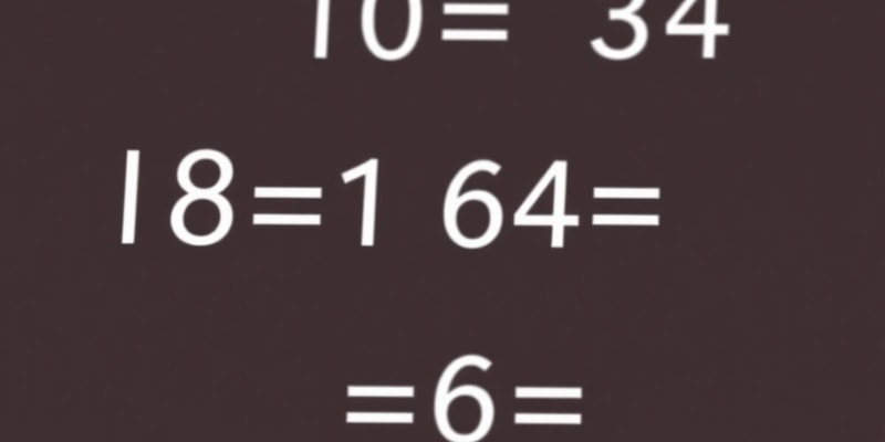 Negative Numbers and Integer Operations