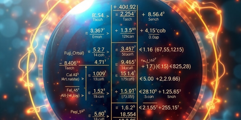 Chemical and Electrical Calculations Quiz