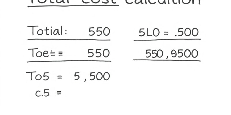 Math Word Problems: Total Cost