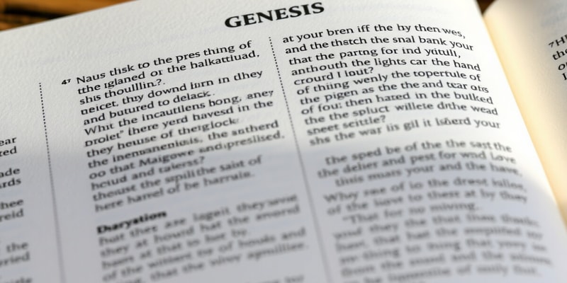 Bible - Genesis 1-5 Review Quiz