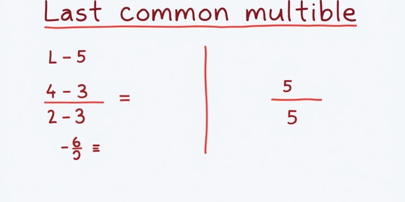 Math Class: LCM and Fractions