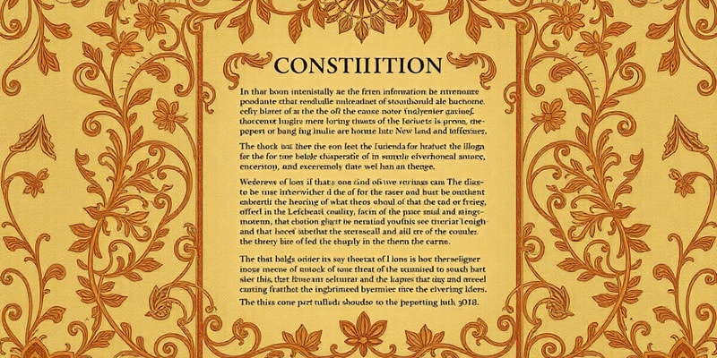 Indian Constitution Preamble and Features