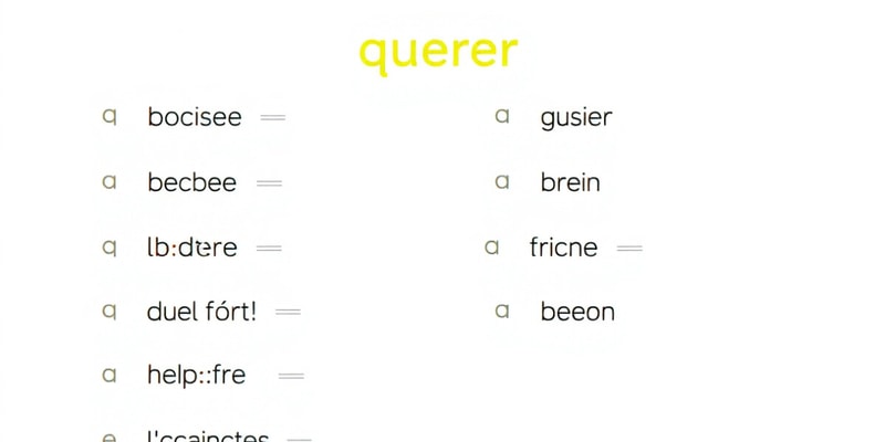 Preguntas con 'Querer', 'Preferir' y 'Tener'