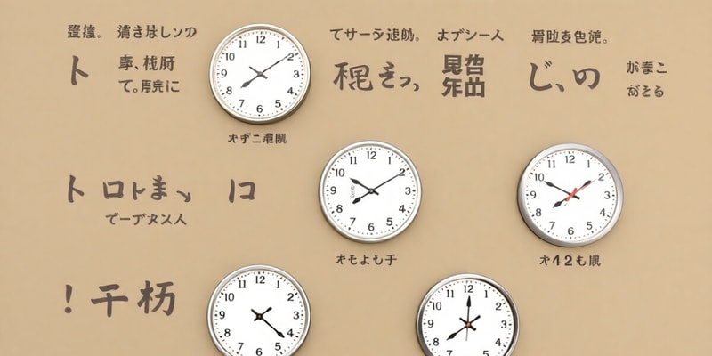 Vocabulaire du Temps en Japonais