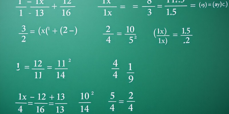 Adding and Subtracting Algebraic Fractions