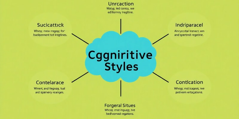 Stili Cognitivi di Sternberg