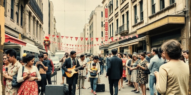 Street Scene: Musical Performance and Festivities