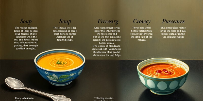 Soups Classifications Quiz