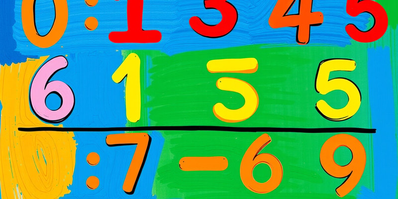 Preschool Integers Quiz