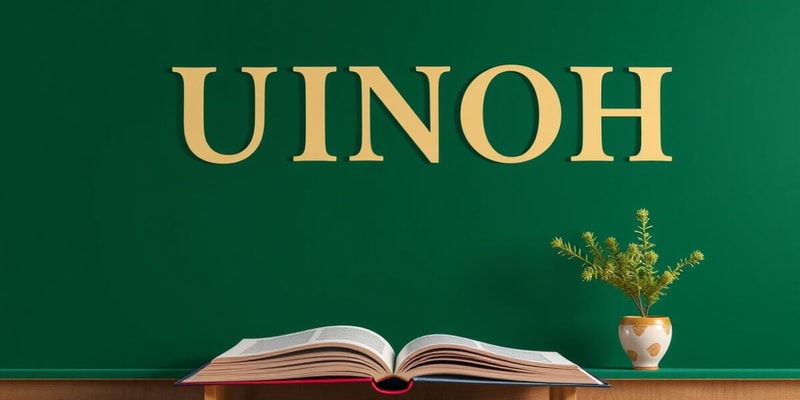 Overview of UNOH Educational Programs