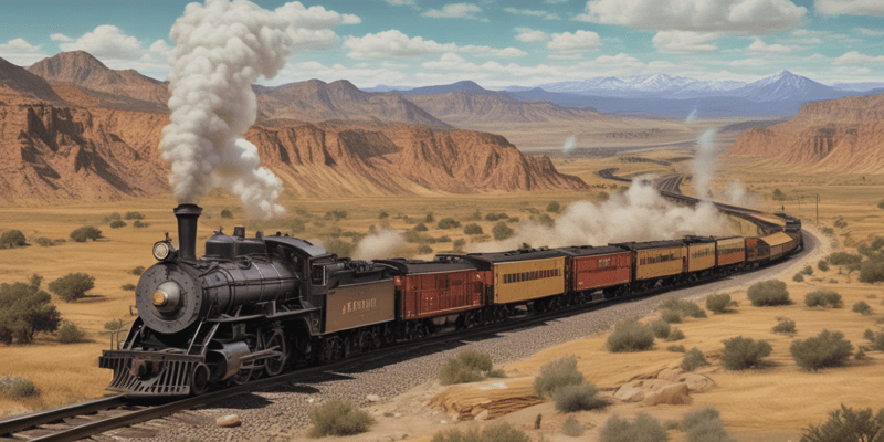 US Economic Growth: Transcontinental Railroad and Laissez-faire Policy Quiz