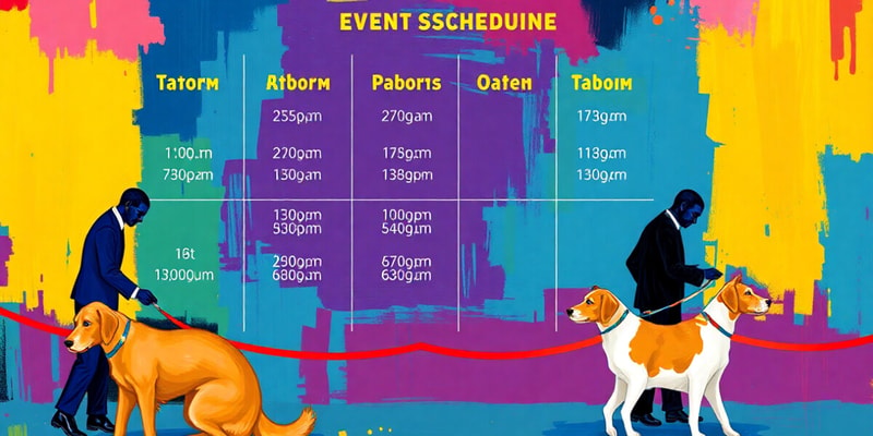 Dog Shows Scheduling and Applications