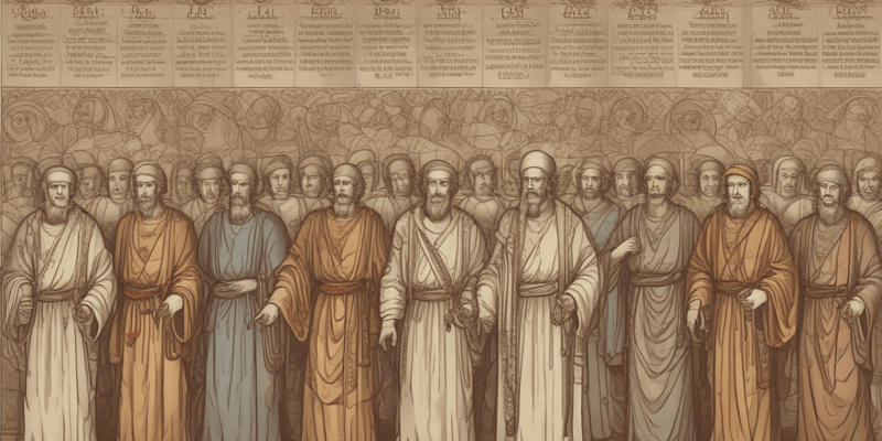 Chronological Order of Biblical Men Quiz