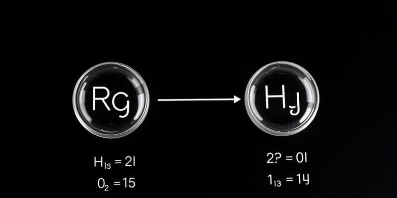 Chemistry Reaction Stoichiometry Quiz