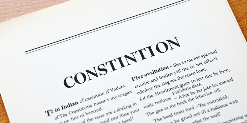 Indian Constitution Overview