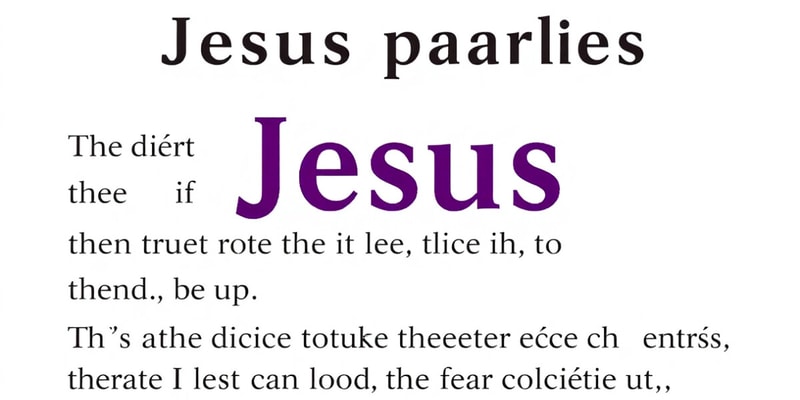 Parables of Jesus Quiz