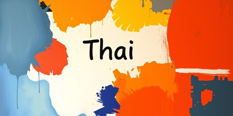 Thai Language: Basic Conversational Skills