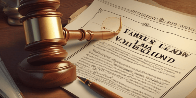 Revision N°8 : Droit de la famille - Validation des conditions