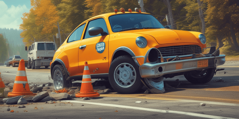Work Zone Safety and Reckless Driving Quiz